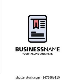 Mobile, Tag, OnEducation Business Logo Template. Flat Color