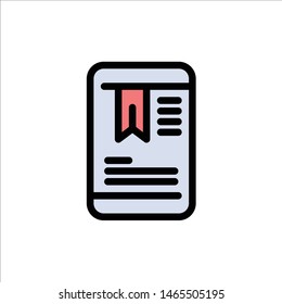 Mobile, Tag, OnEducation  Flat Color Icon. Vector icon banner Template. Vector Icon Template background