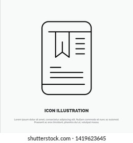 Mobile, Tag, OnEducation Line Icon Vector