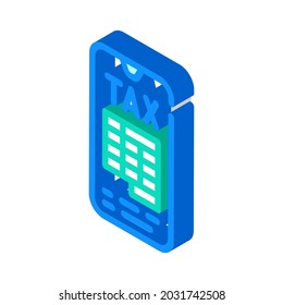 Isometrio-Vektorgrafik der mobilen Steuer. mobiles Steuerzeichen. einzelne Symbolillustration