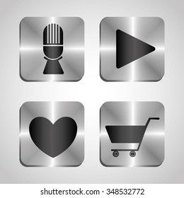Mobile technology applications graphic icons, vector illustration design