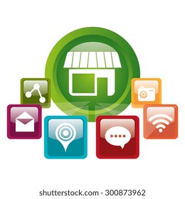 Mobile technology design, vector illustration eps 10.