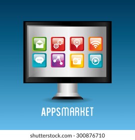 Mobile technology design, vector illustration eps 10.