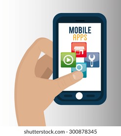 Mobile technology design, vector illustration eps 10.