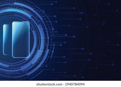 mobile technology futuristic digital background design