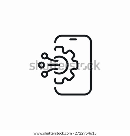 mobile technology system icon sign vector
