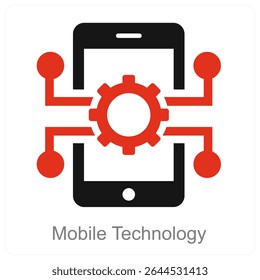 Mobile Technology vector icon concept design