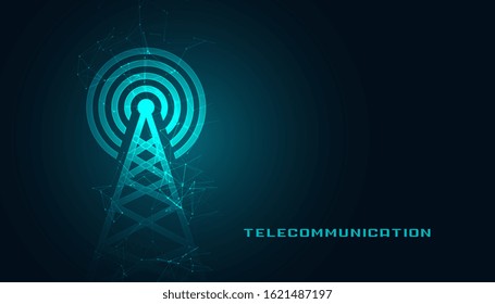 mobile telecommunication digital tower background design