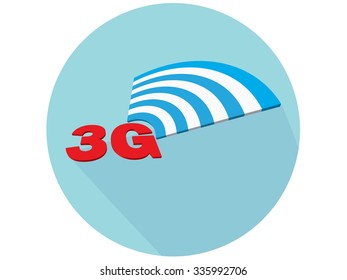 Mobile telecommunications icon 3G.Vector