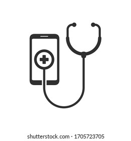 Mobile telemedicines icon vector images