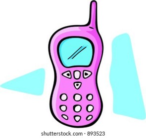 Ilustración de teléfono móvil.Vector