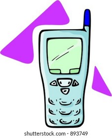 Ilustración de teléfono móvil.Vector