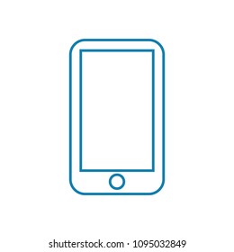 Mobile telephony linear icon concept. Mobile telephony line vector sign, symbol, illustration.