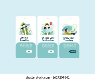 Mobile template application for traveling that is simple and minimalist