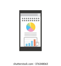A mobile terminal that displays the documents