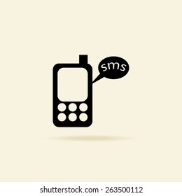 mobile text icon