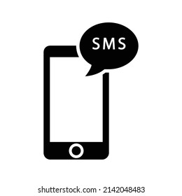 Móvil con icono de mensaje de texto .Phone y colección de símbolos de teléfono móvil. Simple ilustración vectorial plana para el diseño de su sitio web, logotipo, aplicación, interfaz de usuario.