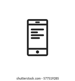 Mobile text vector icon