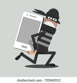 Mobile Thief. A thief stealing a cell phone.