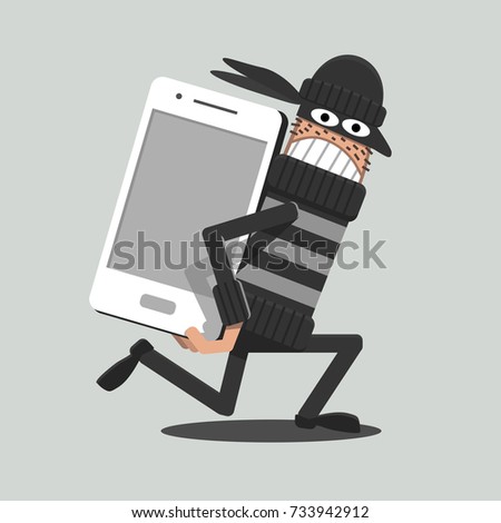 Mobile Thief. A thief stealing a cell phone.