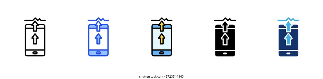 Mobile Symbolsammlung zum Aufladen mit mehreren Stilen