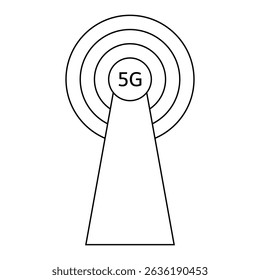 Mobile tower 5G mobile tower Mobile internet frequency vector