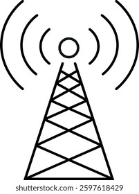 mobile tower signal vector design icon illustration