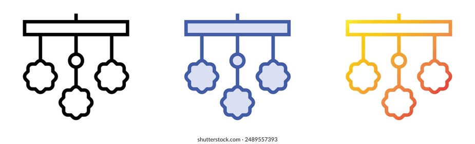 mobile toy icon. Linear, Blue Fill and Gradient Style Design Isolated On White Background