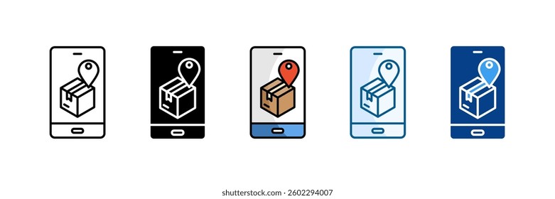Mobile Tracking Icon Set Multiple Style Collection