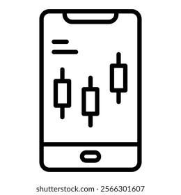 Mobile Trading Icon Element For Design