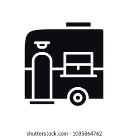 Mobile Trailer Icon. Camping Caravan Trailer Home