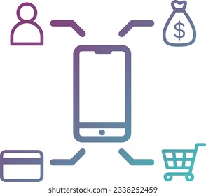 Mobile Transaction Financial Technology Icon