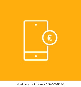 Mobile transaction vector icon, eps10.