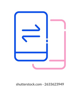 Vector de Transacción Móvil para Pago Bancario Instantáneo. Icono de finanzas App, toque para pagar diseño, tecnología de transferencia en línea