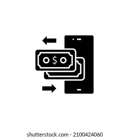 mobile transactions icon in vector. Logotype