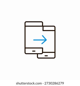 mobile transfer icon sign vector