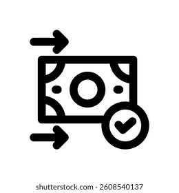 mobile transfer line icon. Clean and minimalist vector icon for websites, mobile apps, presentations, and logos. Fully scalable and customizable for any project.
