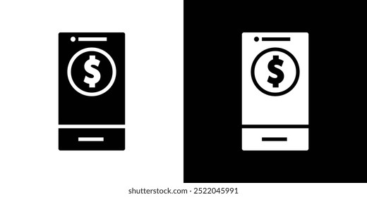 mobile transfer payment icon simple vector symbol