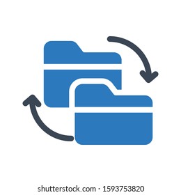 mobile transfer vector glyph color icon 