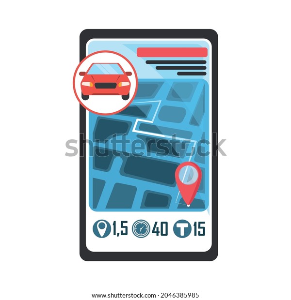 mobile transport app\
tracking on map