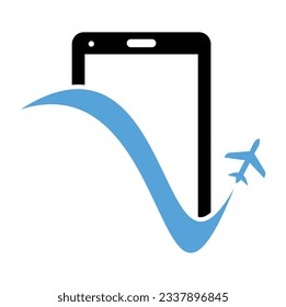 Plantilla de diseño del logotipo de viaje móvil. Vector de diseño de plantillas de logotipo de viaje.