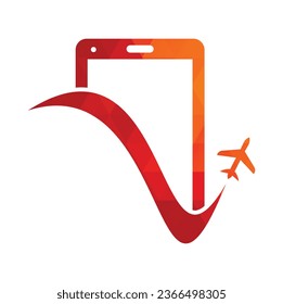 Mobile travel logo design template. Travel Go Logo Template Design Vector.