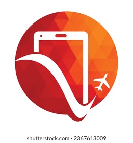 Mobile travel logo design template. Travel Go Logo Template Design Vector.