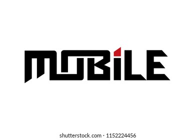 Mobile typography design vector, for t-shirt, poster and other uses