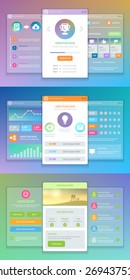 Mobile UI Design. Vector eps 10.