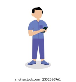 Elemento vector de ilustración de diseño plano Ui móvil