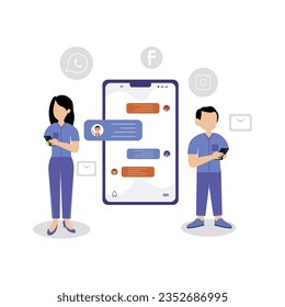 Mobile ui flat design illustration vector element
