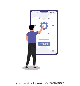 Mobile ui flat design illustration vector element