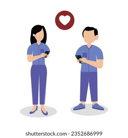 Mobile ui flat design illustration vector element