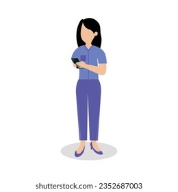 Elemento vector de ilustración de diseño plano Ui móvil